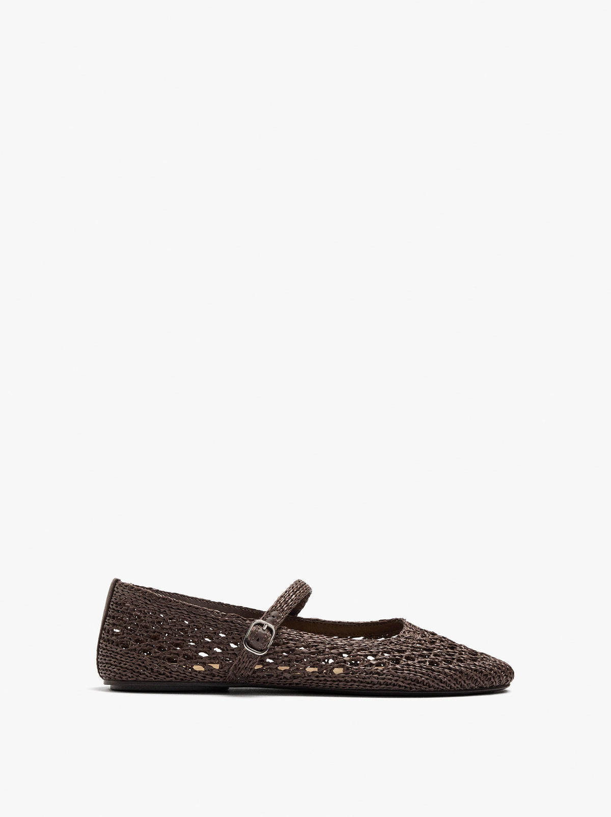 Ballet Flats With Braided Mesh