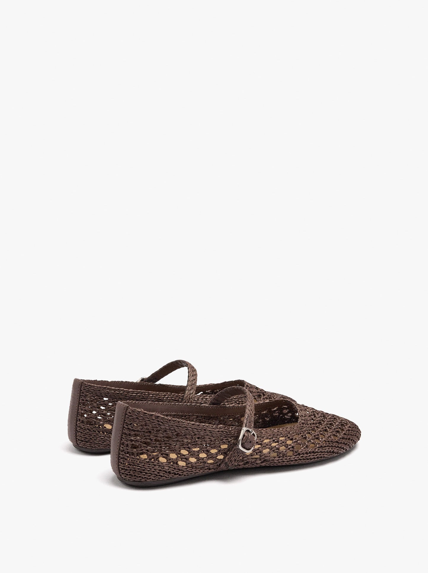 Ballet Flats With Braided Mesh