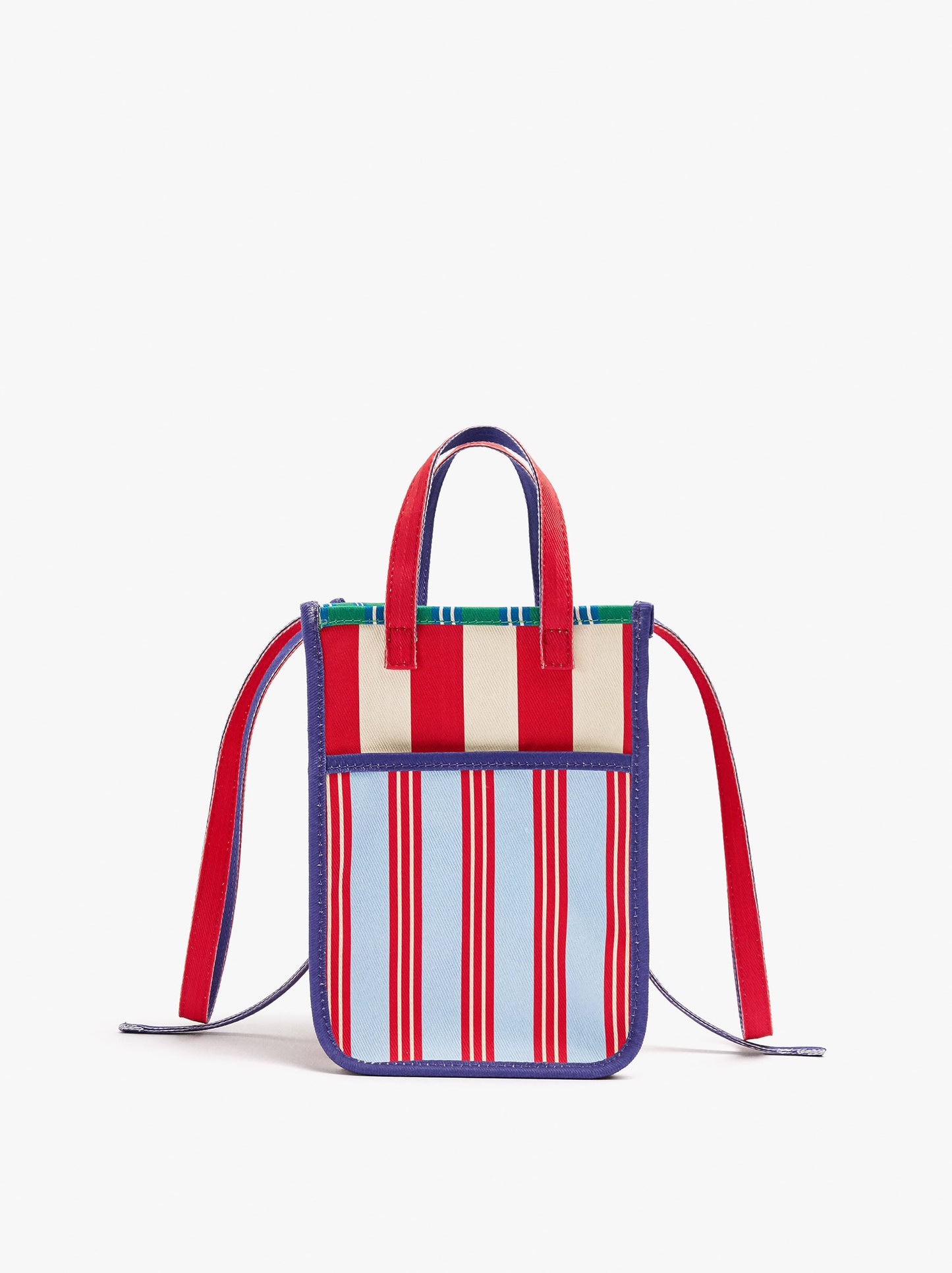 Reversible Tote Bag With Striped Stripes