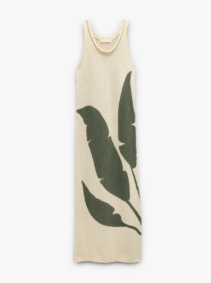 Knit Dress With Printed
