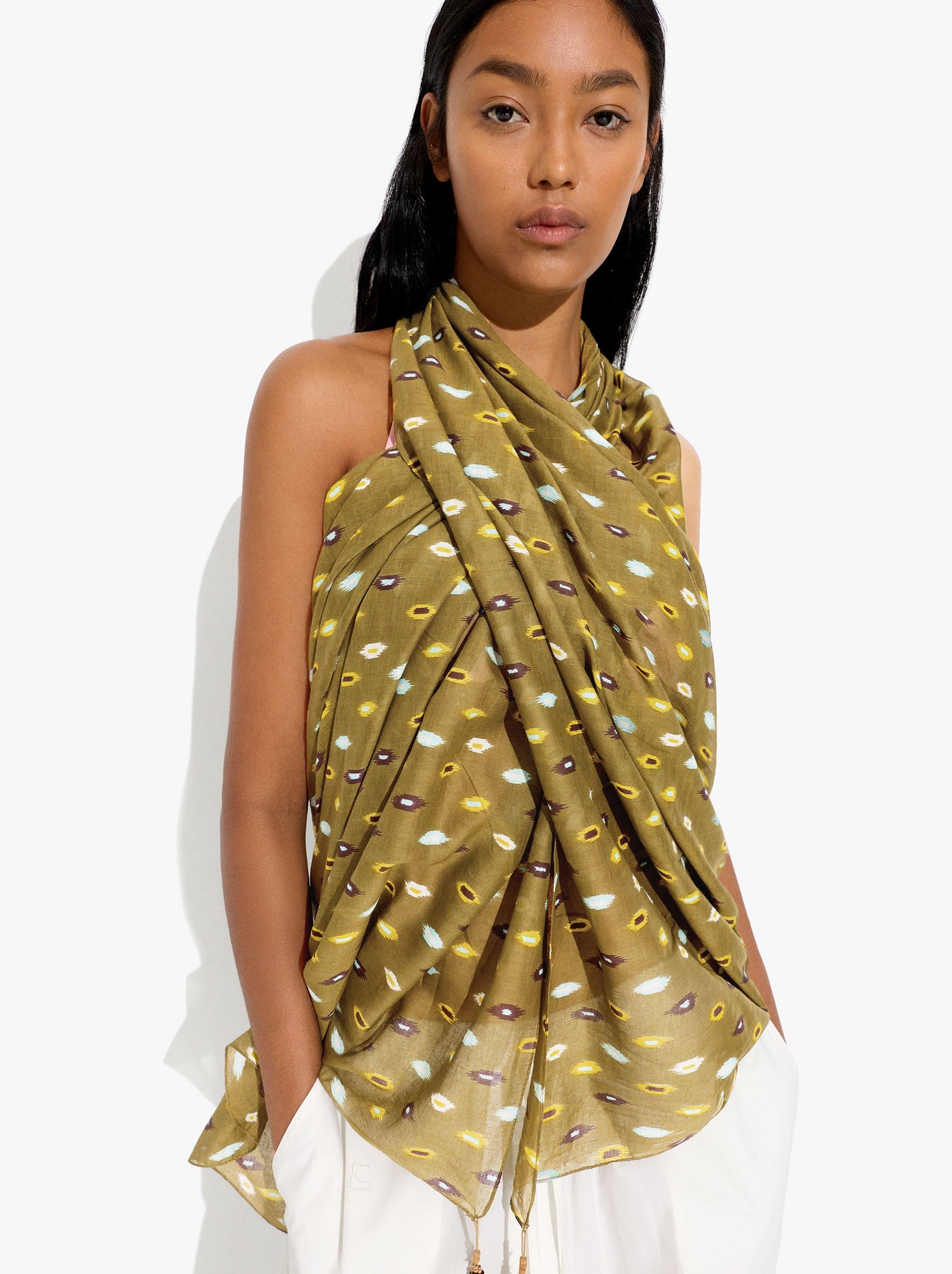 Printed Scarf With 100% Cotton