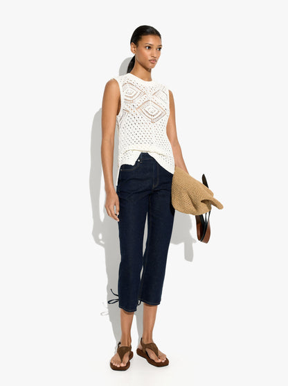 Pointelle Knit Top