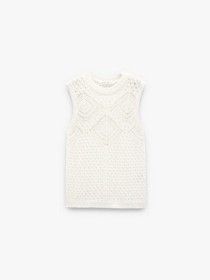 Pointelle Knit Top