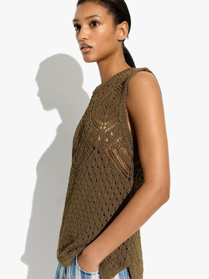 Pointelle Knit Top
