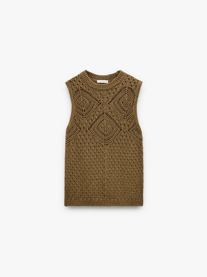 Pointelle Knit Top