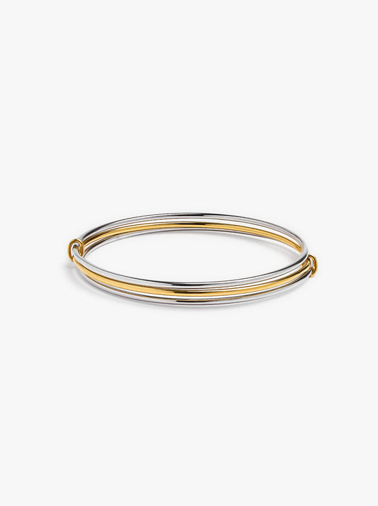Bicolor Bracelet Set With Stainless Steel
