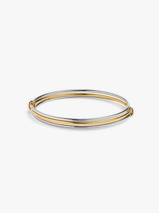 Bicolor Bracelet Set With Stainless Steel
