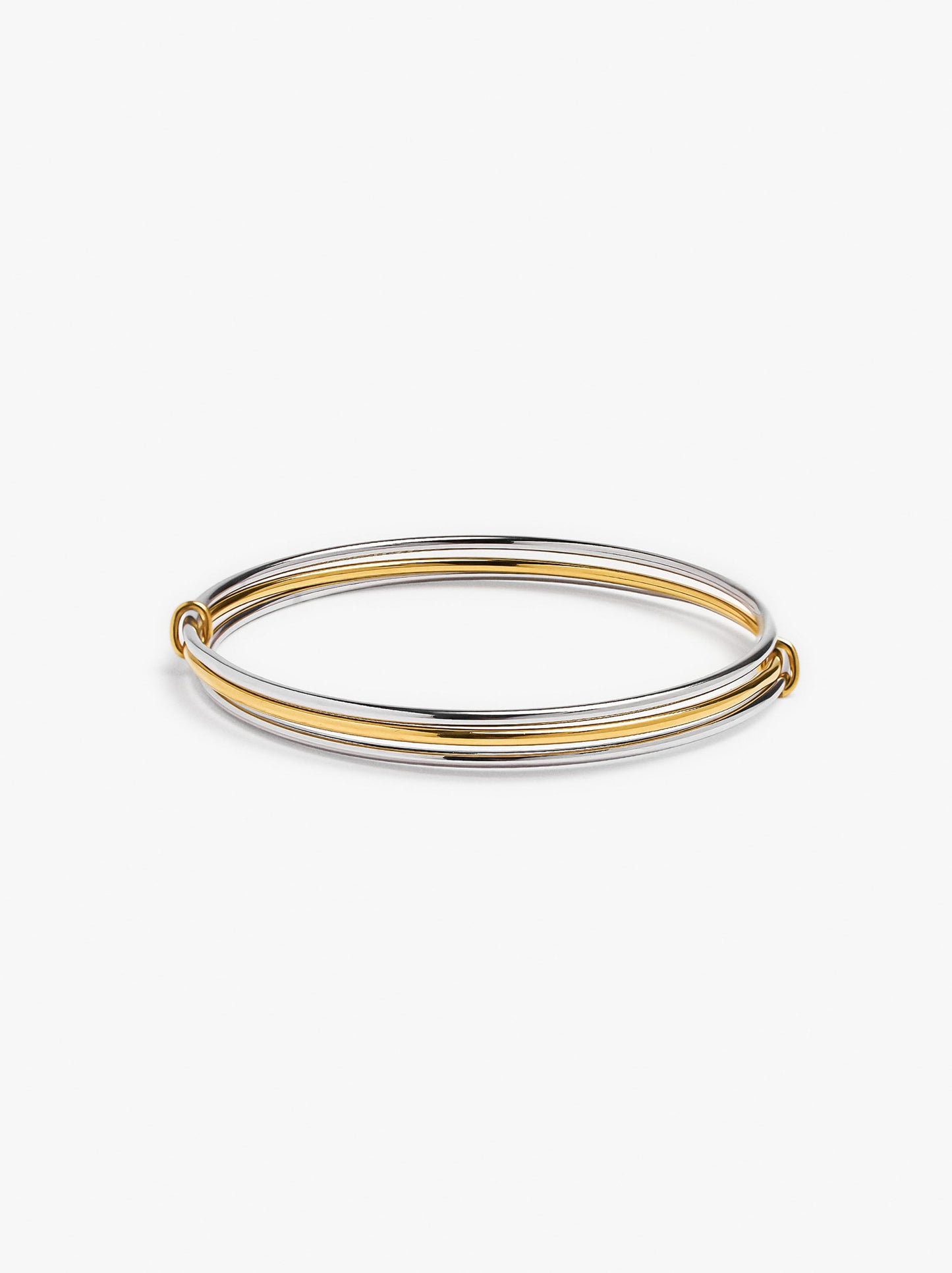 Bicolor Bracelet Set With Stainless Steel