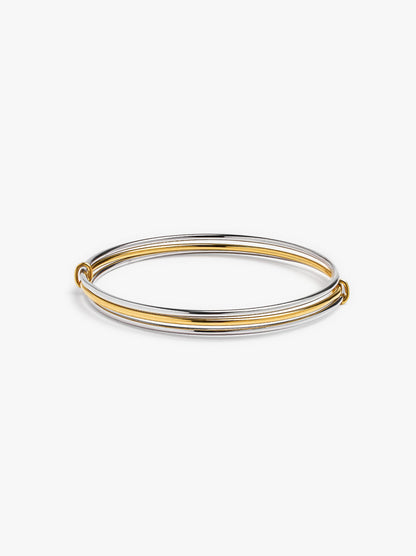 Bicolor Bracelet Set With Stainless Steel