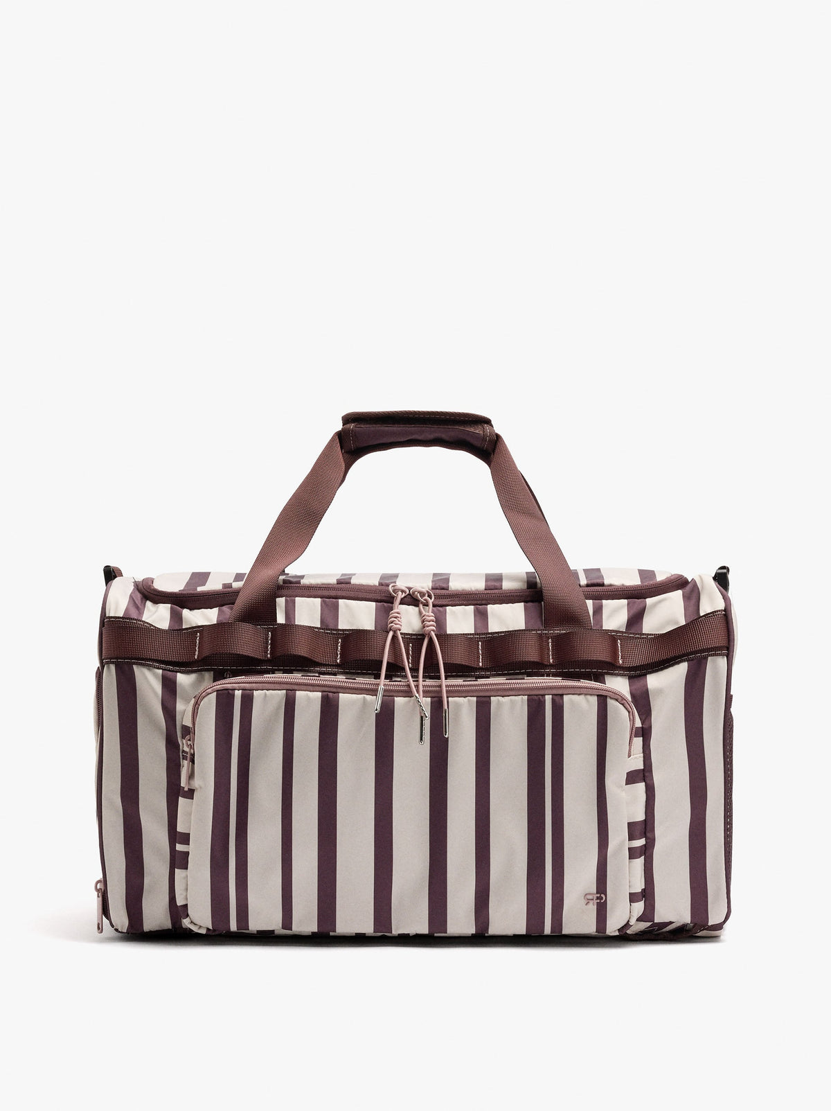 Striped Nylon Sports Bag