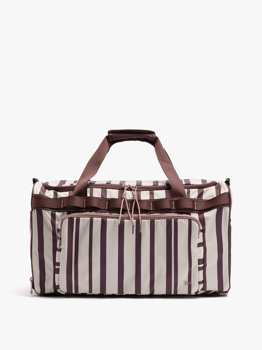 Striped Nylon Sports Bag
