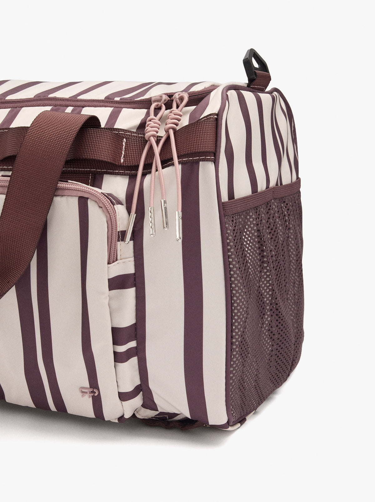 Striped Nylon Sports Bag