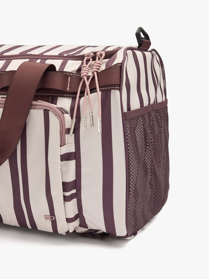Striped Nylon Sports Bag