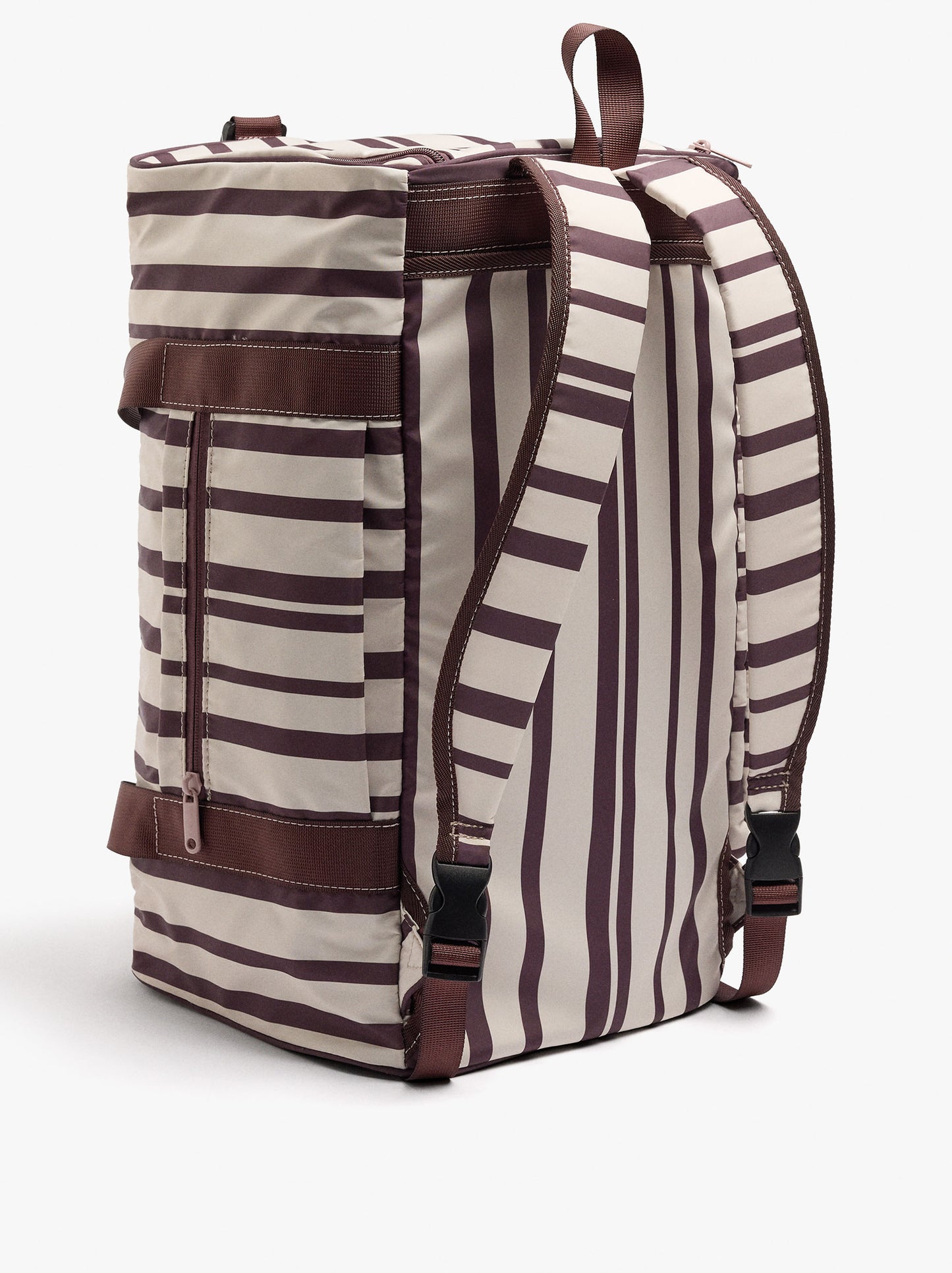 Striped Nylon Sports Bag