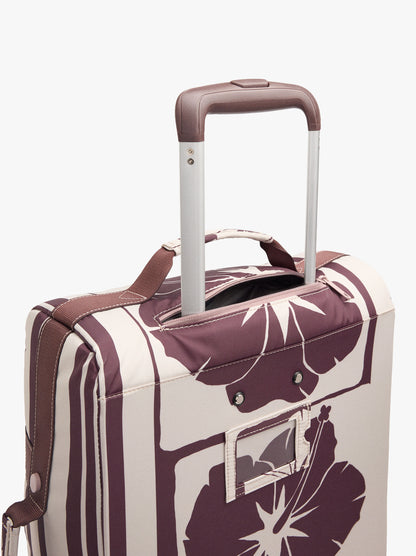 Floral Printed Nylon Travel Suitcase