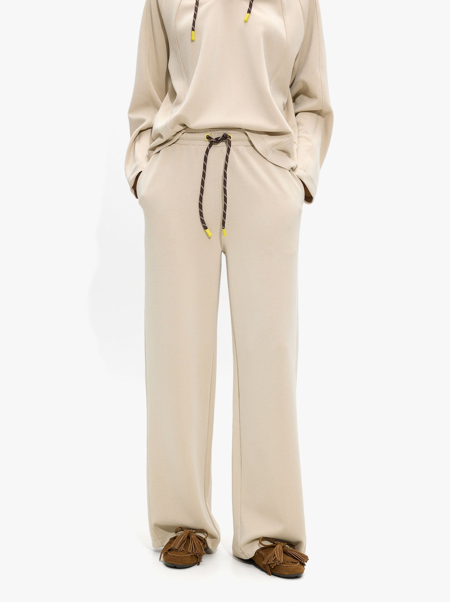 Loose-Fitting Trousers With Elastic Waistband Soft Touch