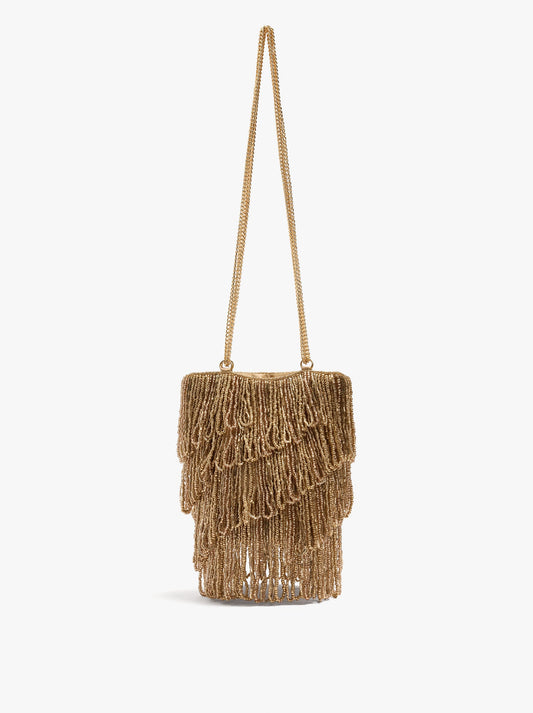 Party Bag With Fringes Of Beads