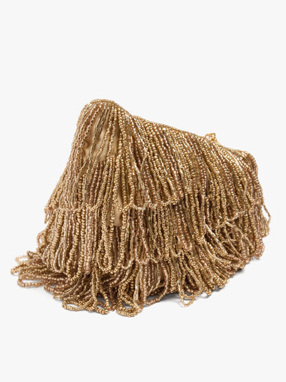 Party Bag With Fringes Of Beads