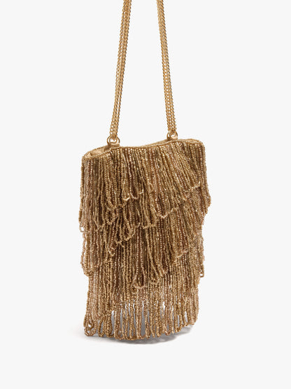 Party Bag With Fringes Of Beads