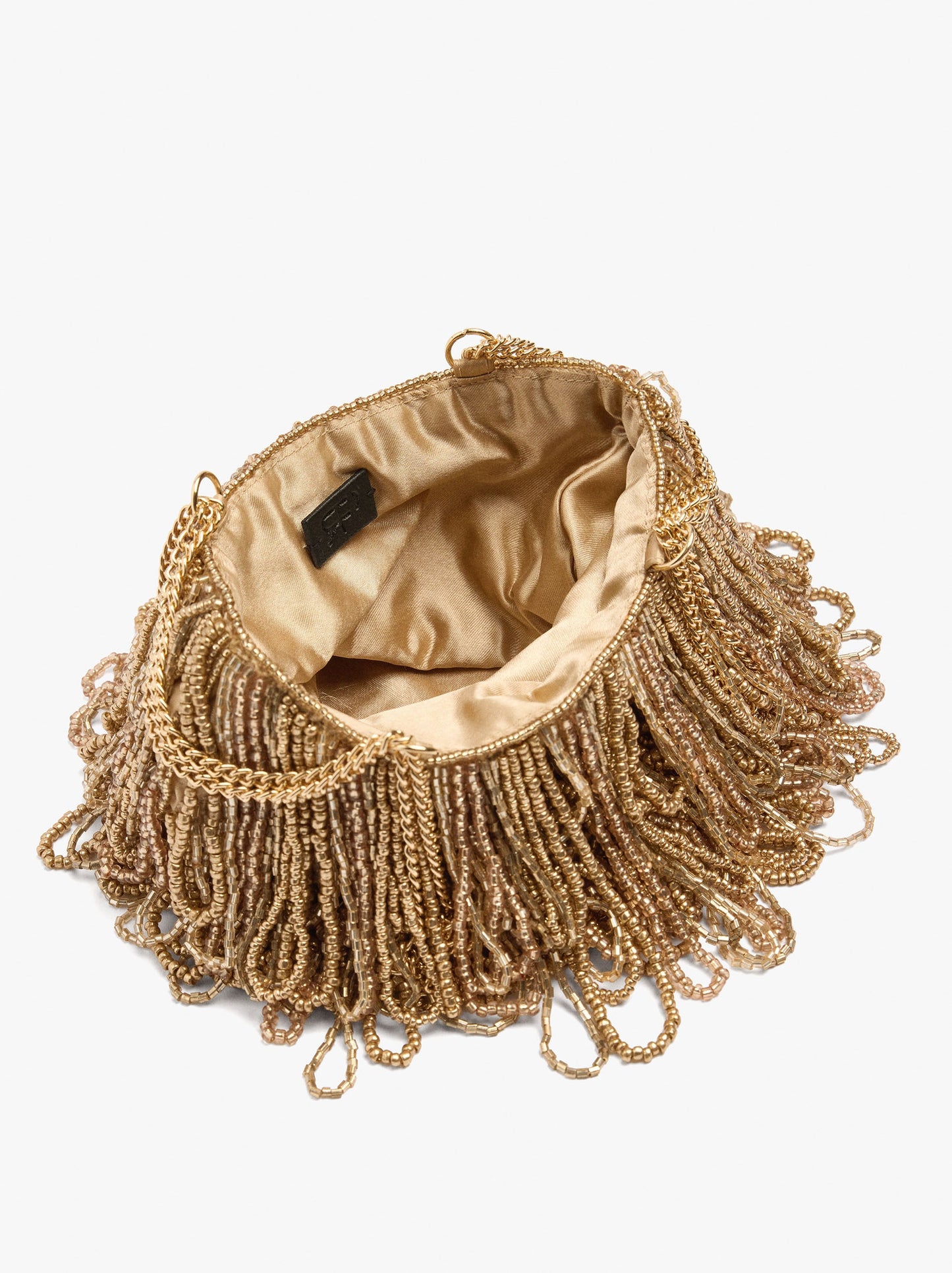 Party Bag With Fringes Of Beads