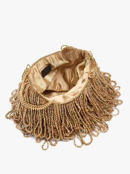 Party Bag With Fringes Of Beads