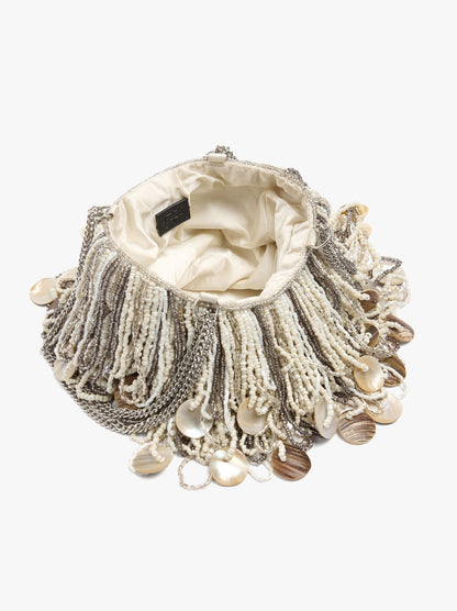 Party Bag With Fringes Of Beads And Shells