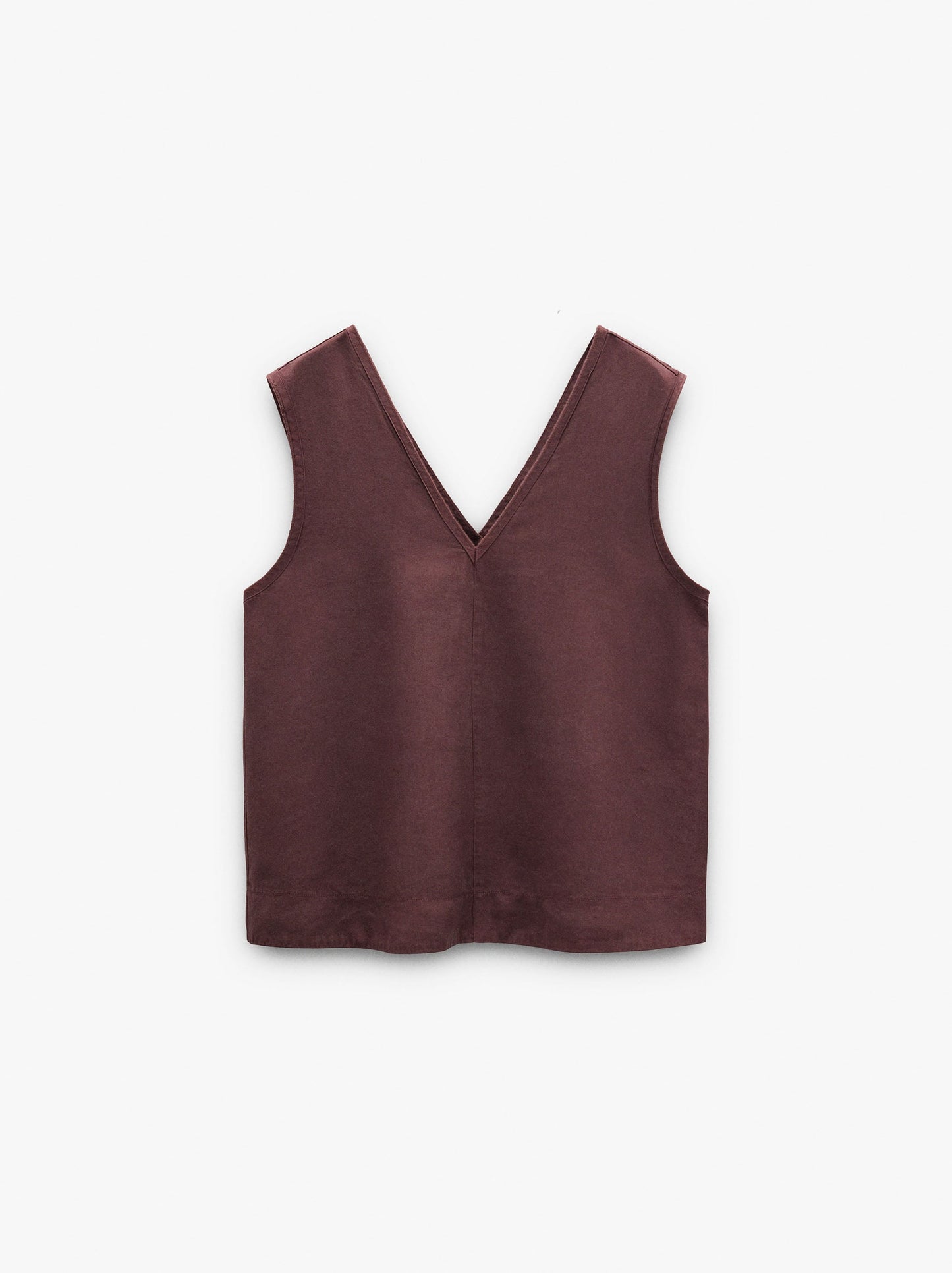 Top With V-Neck 100% Lyocell