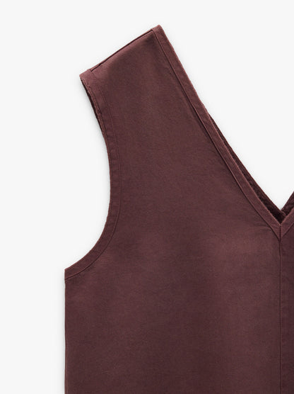 Top With V-Neck 100% Lyocell