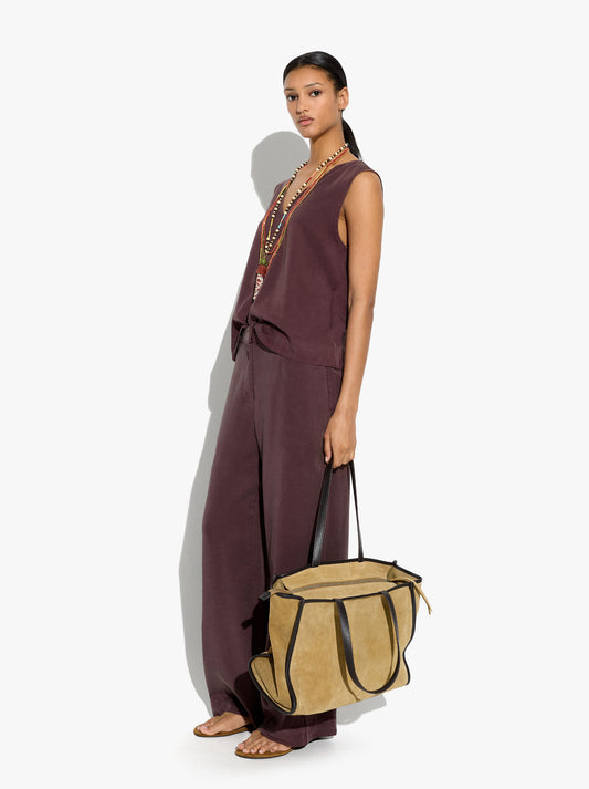Plain Trousers With 100% Lyocell