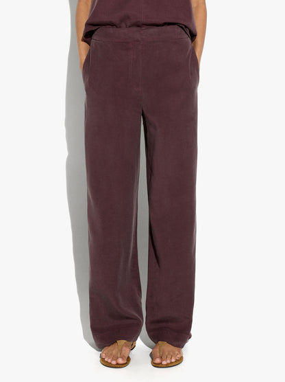 Plain Trousers With 100% Lyocell