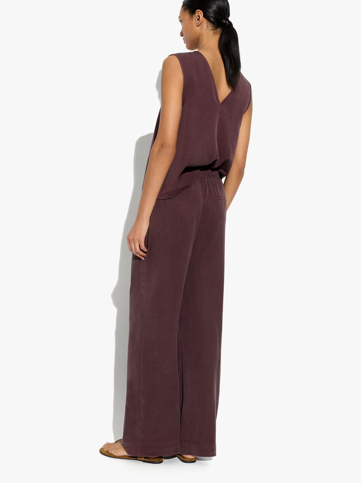 Plain Trousers With 100% Lyocell