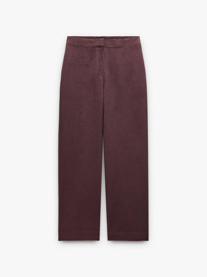 Plain Trousers With 100% Lyocell