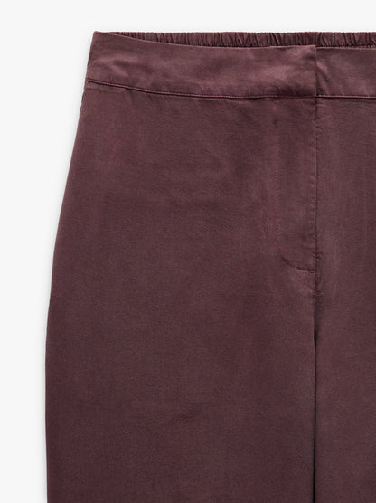 Plain Trousers With 100% Lyocell