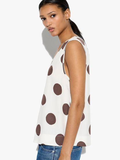 Top Printed With Polka Dots 100% Lyocell