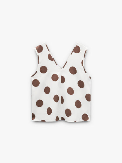 Top Printed With Polka Dots 100% Lyocell