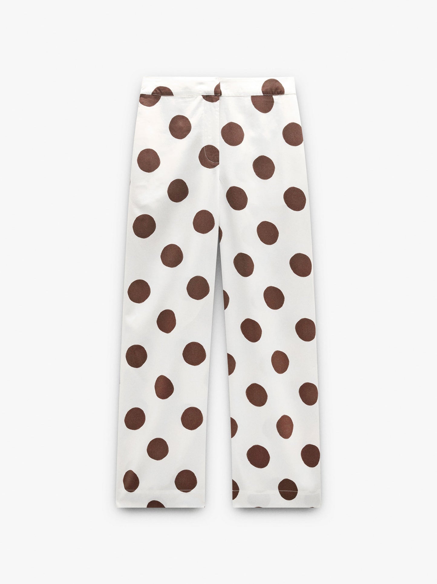 Trousers Printed With Polka Dots 100% Lyocell