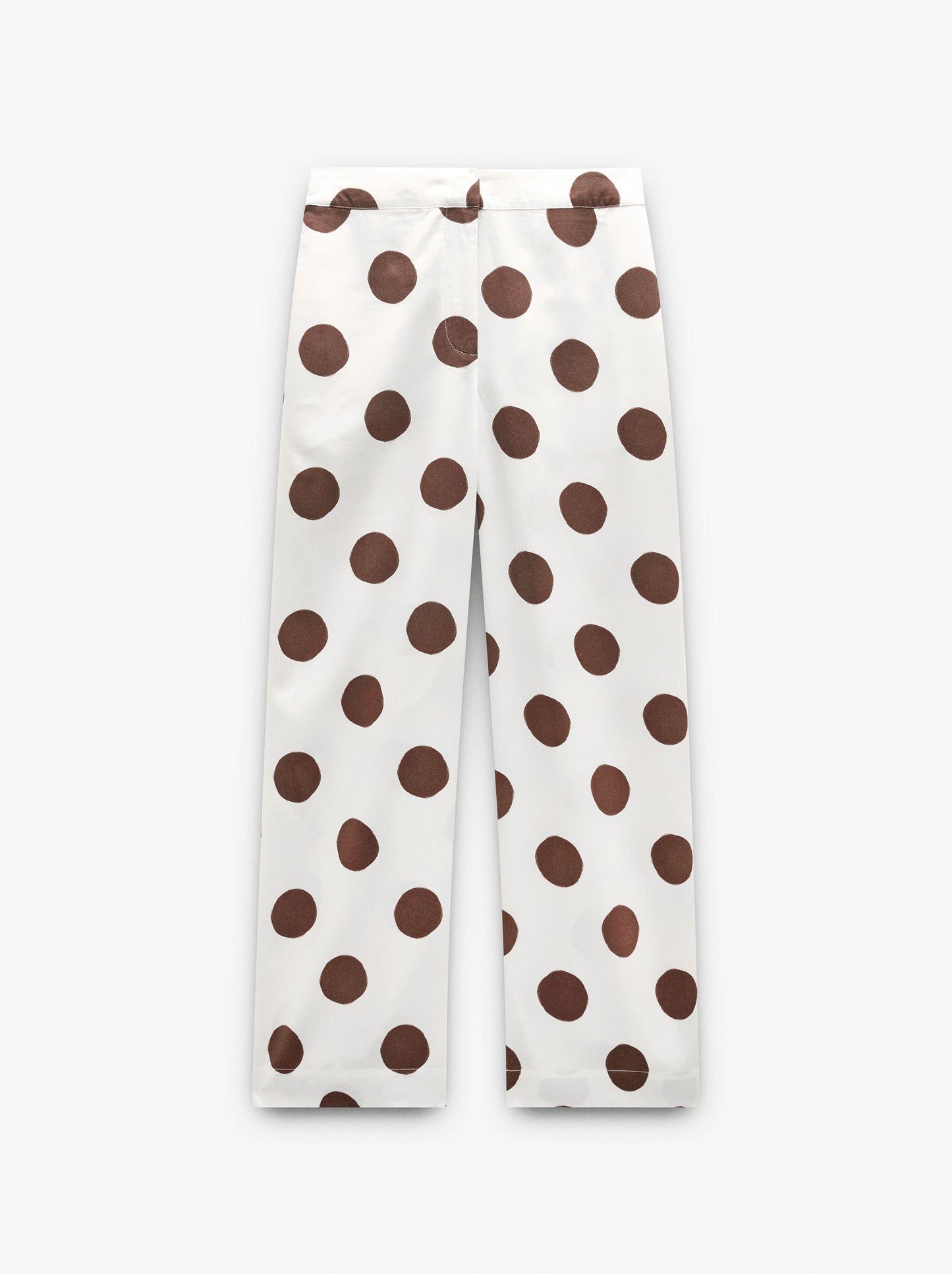 Trousers Printed With Polka Dots 100% Lyocell
