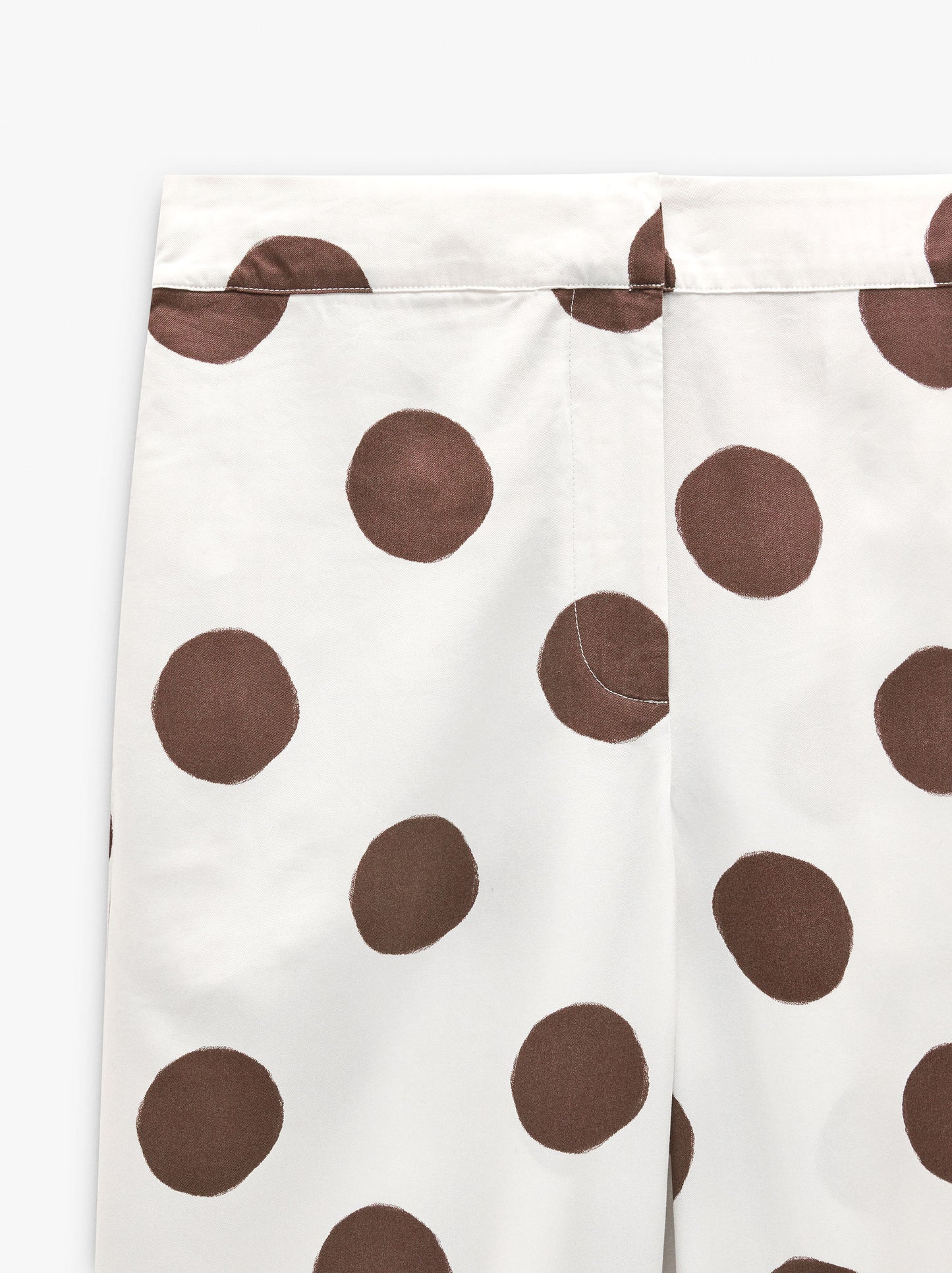 Trousers Printed With Polka Dots 100% Lyocell