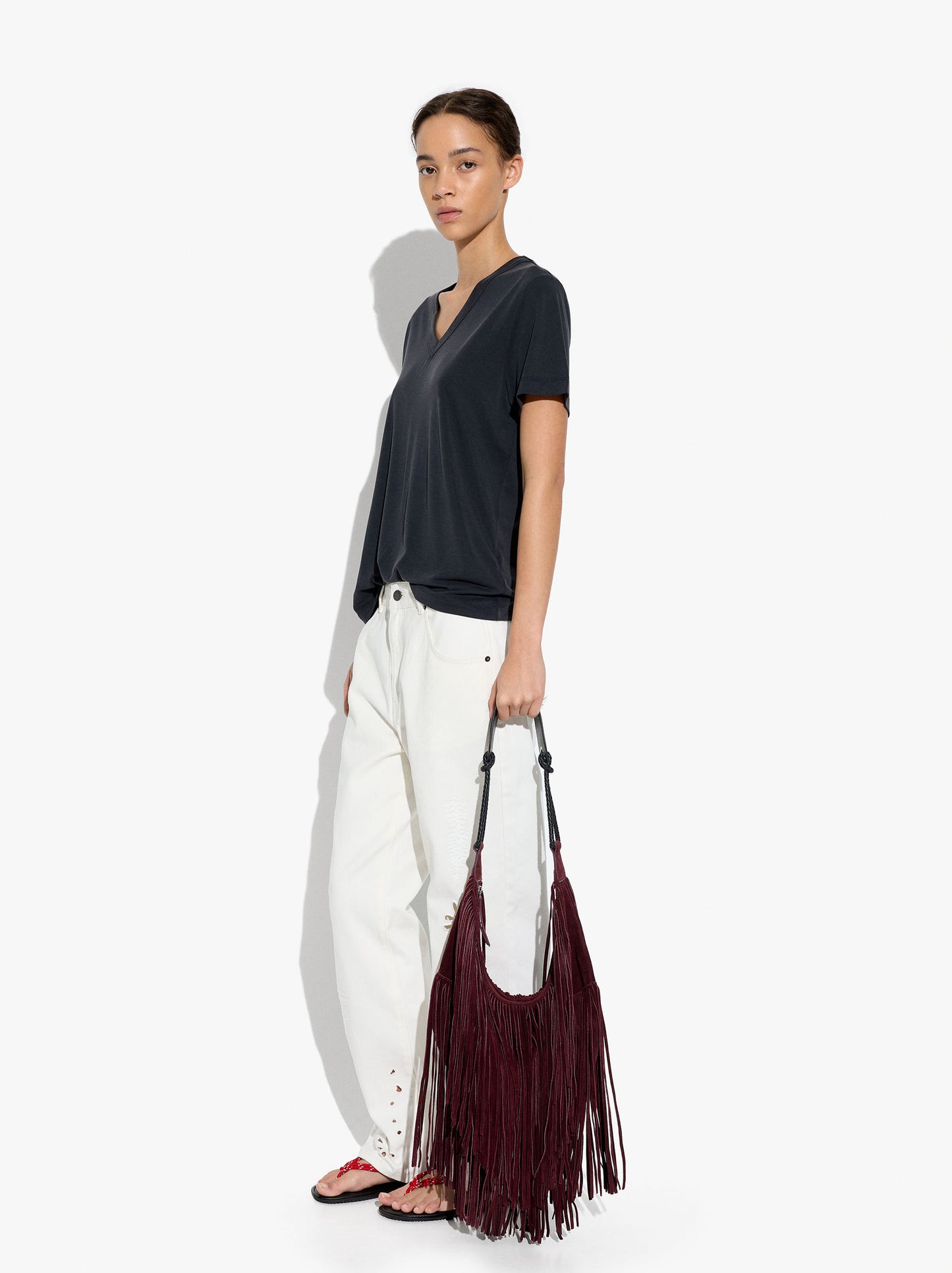 T-Shirt With V-Neck