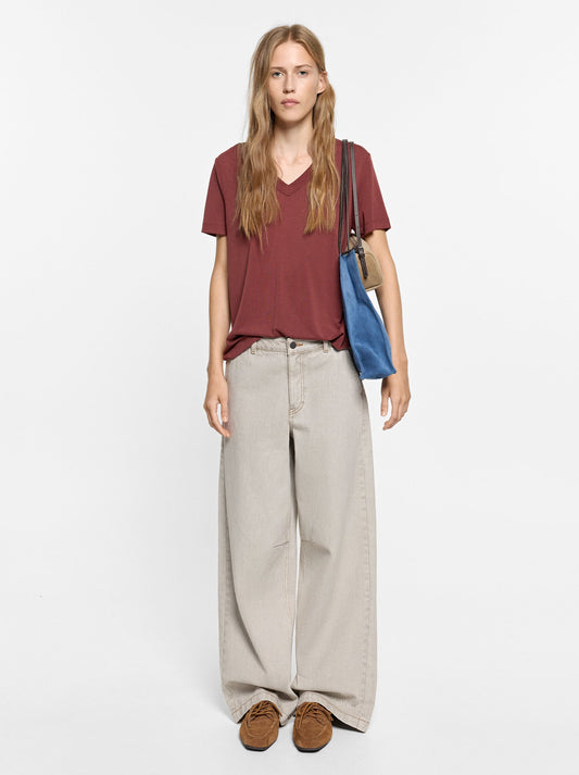 T-Shirt With V-Neck