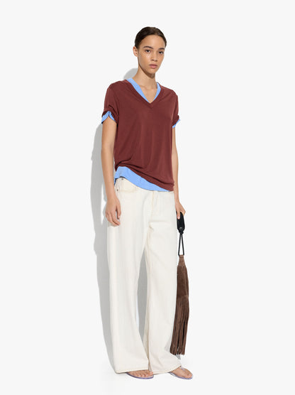T-Shirt With V-Neck
