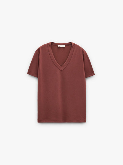T-Shirt With V-Neck
