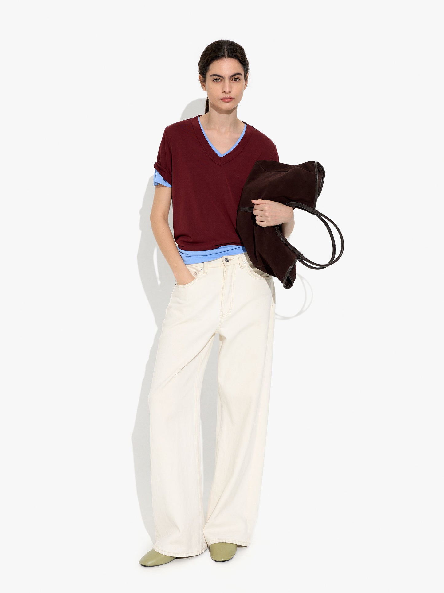 T-Shirt With V-Neck