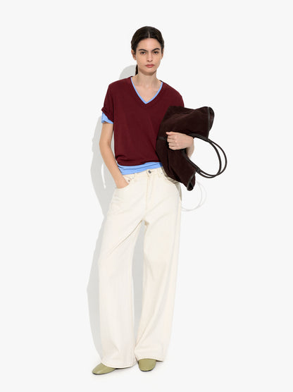 T-Shirt With V-Neck