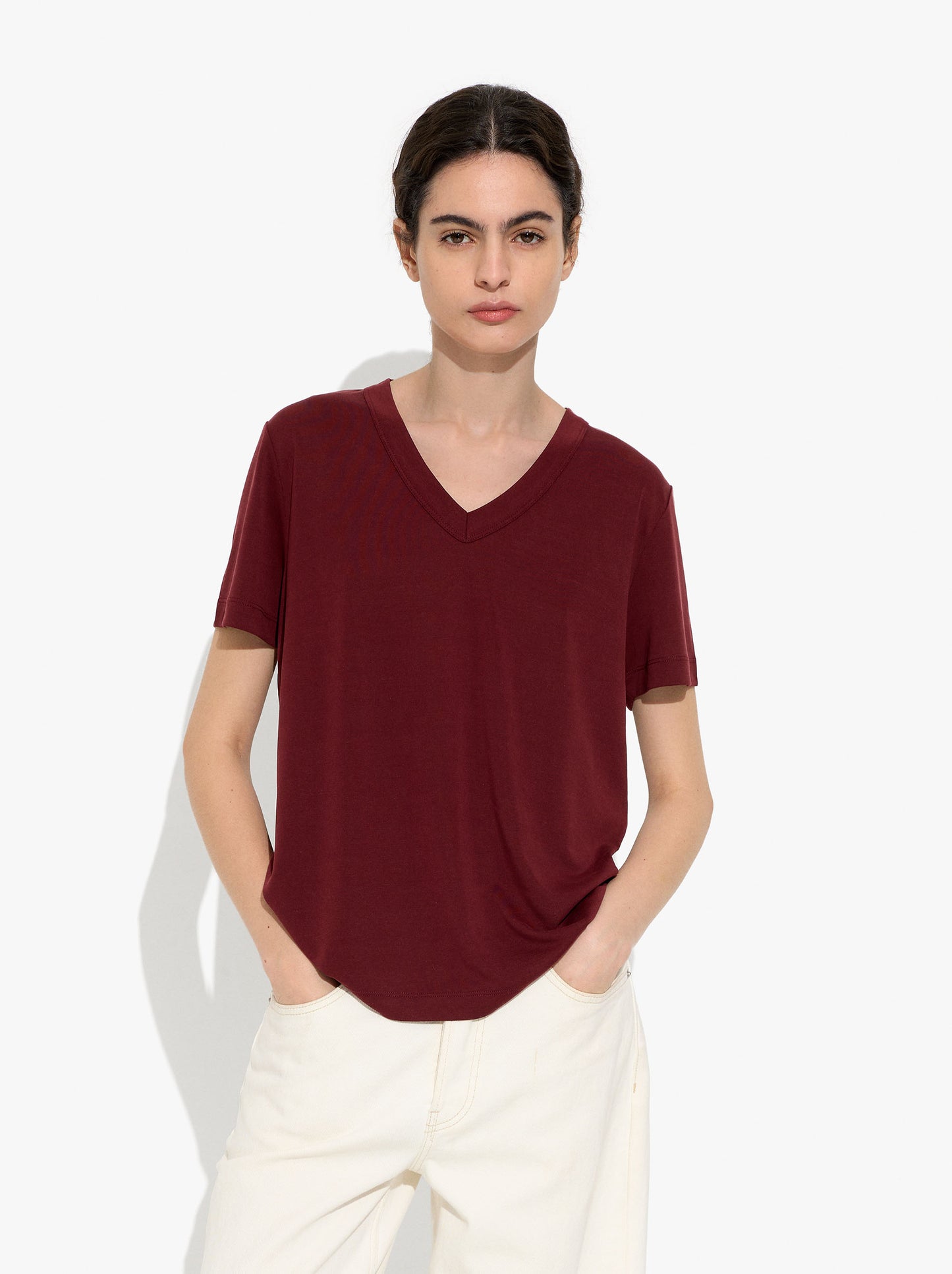 T-Shirt With V-Neck