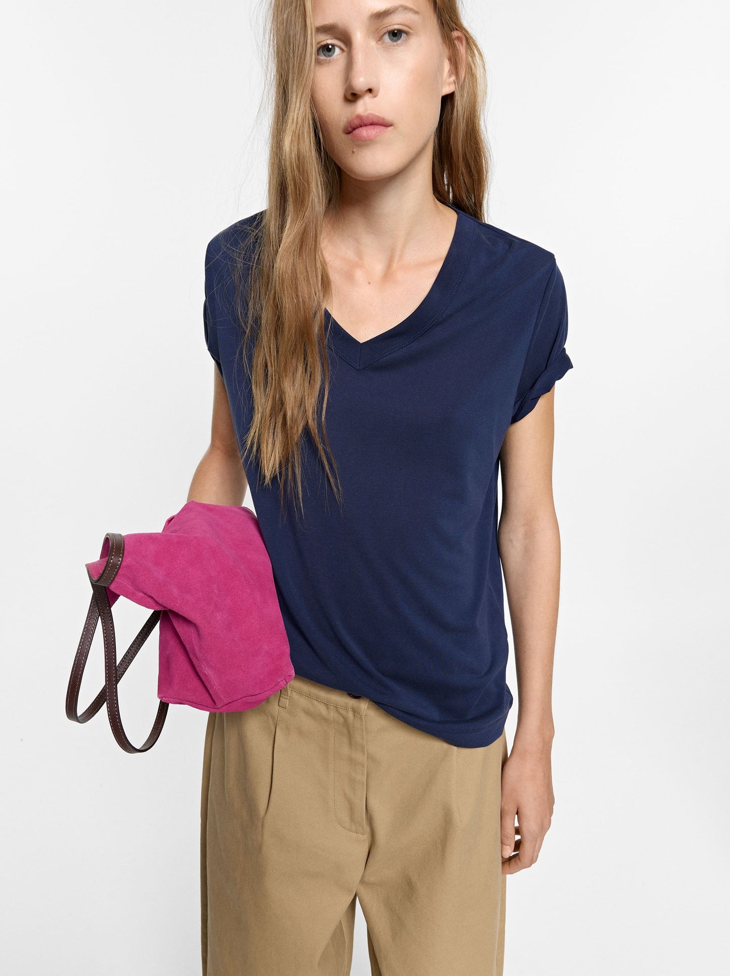 T-Shirt With V-Neck