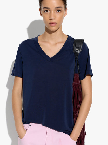 T-Shirt With V-Neck