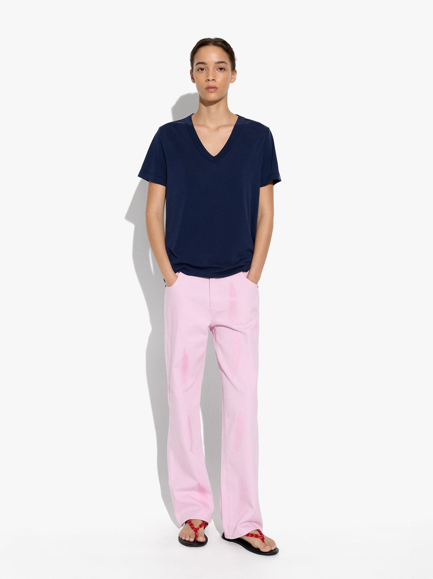 T-Shirt With V-Neck