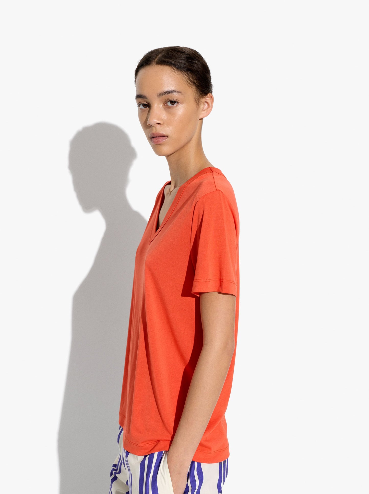 T-Shirt With V-Neck