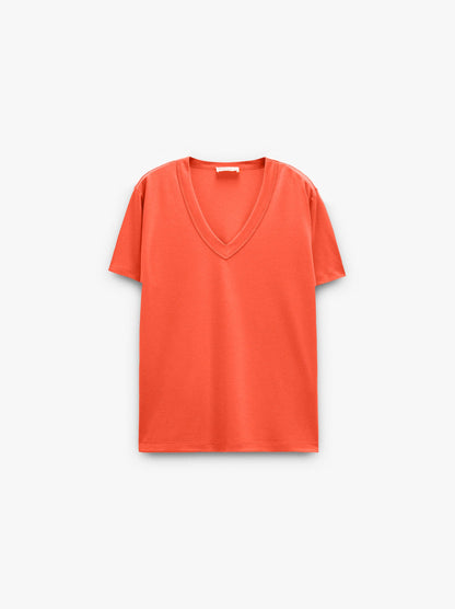 T-Shirt With V-Neck